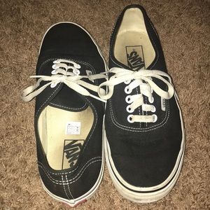 Vans authentic black canvas skate shoes
